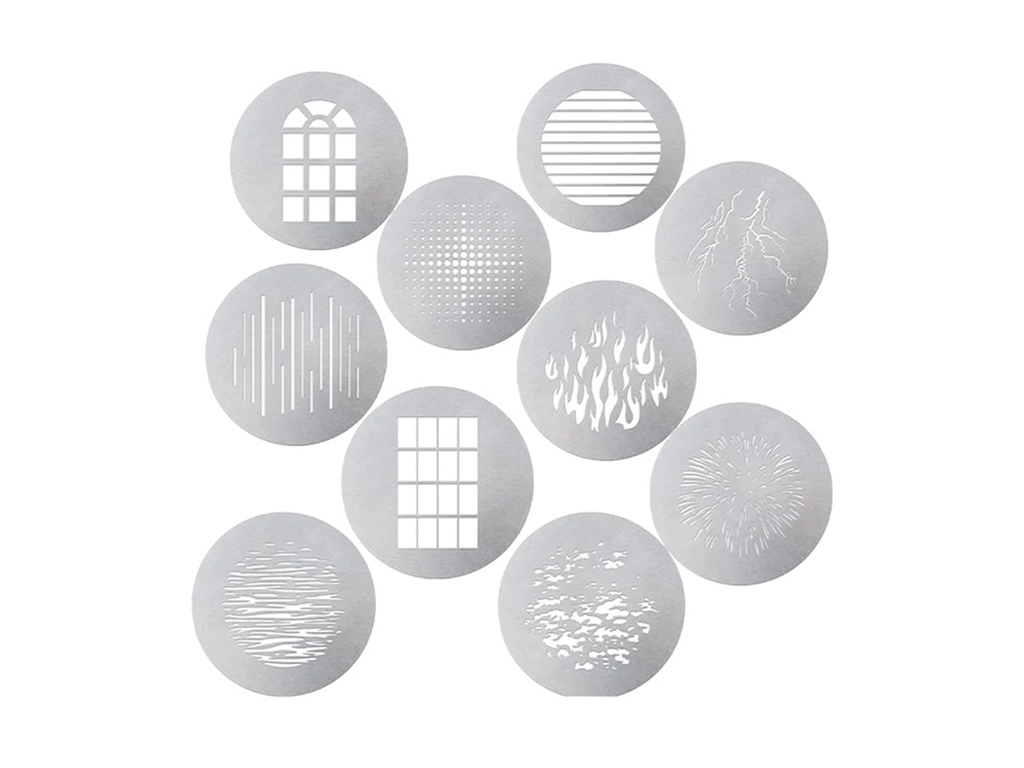 Aputure 10'lu Gobo Kit (19/26/36 Optik Şekillendirici İçin) Türkiye