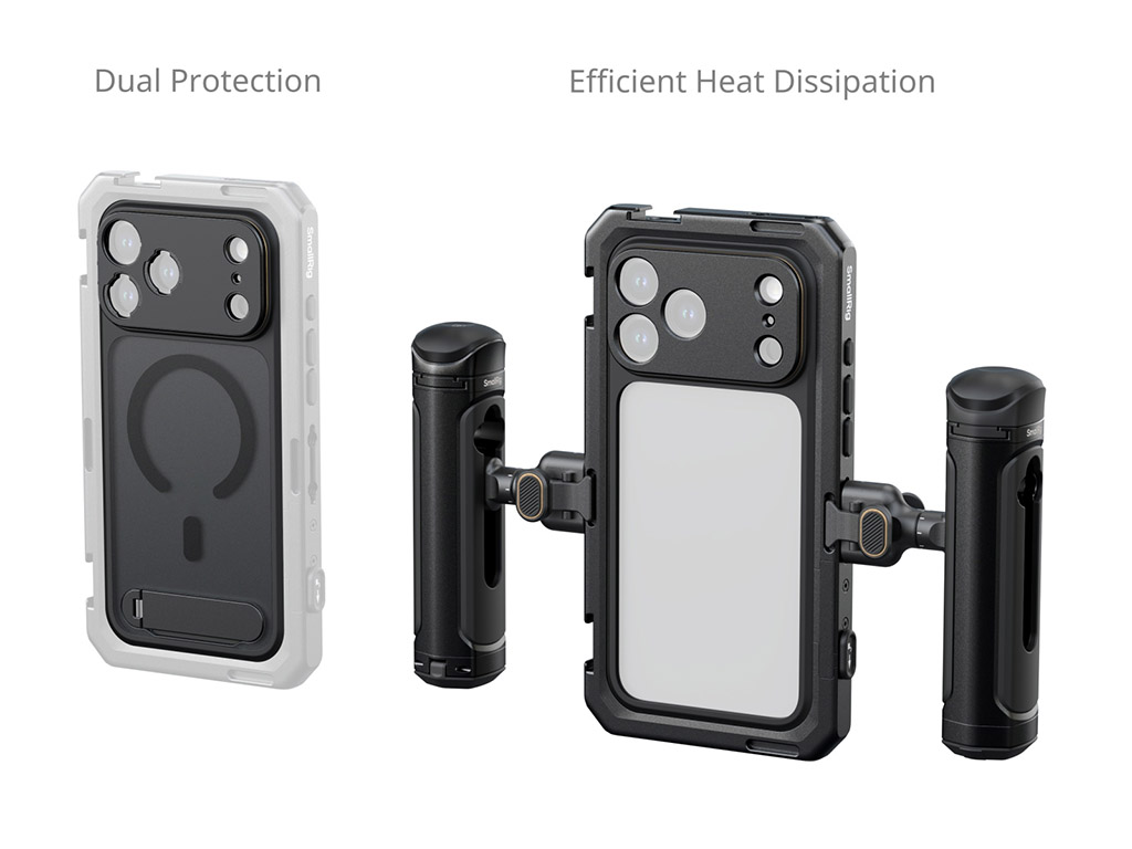 SmallRig 5541 iPhone 17 Pro Max用ケージ SmallRig 5541 Dual Iphone 17 Pro Max Uyumlu Çift Yan Tutamaçlı